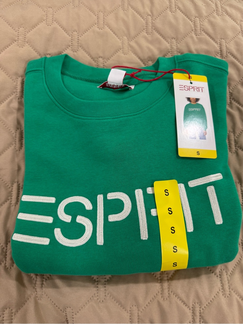 Esprit Green Logo Crewneck Sweatshirt